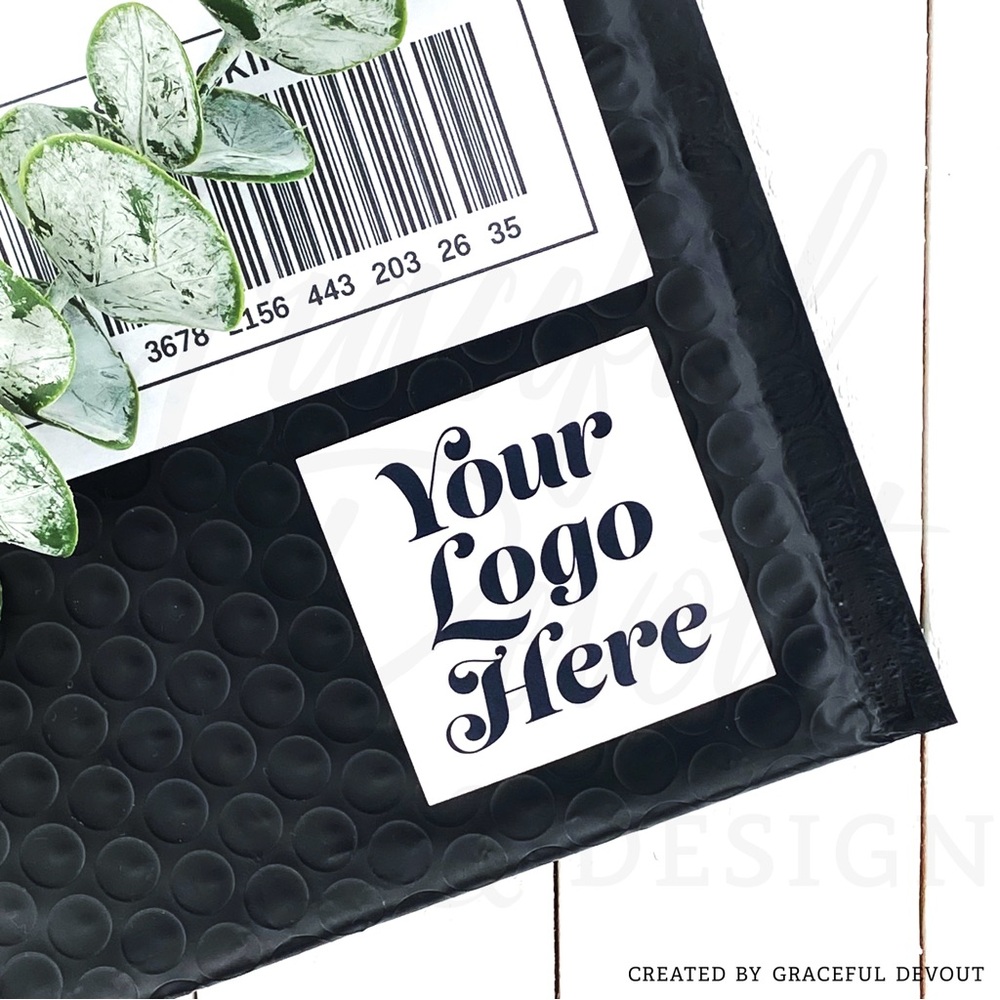 Your Logo Here - Custom - 2" (inches) Square, (96ct.) Stickers - Picture 3 of 4